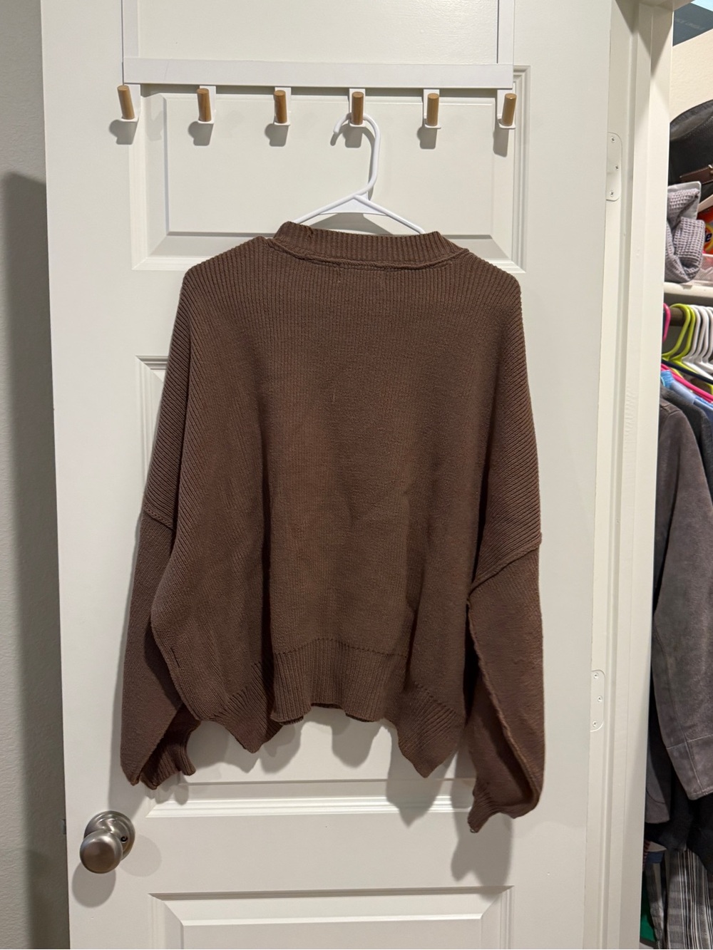 Solai Brown Cozy Knit Sweater - Picture 3 of 3